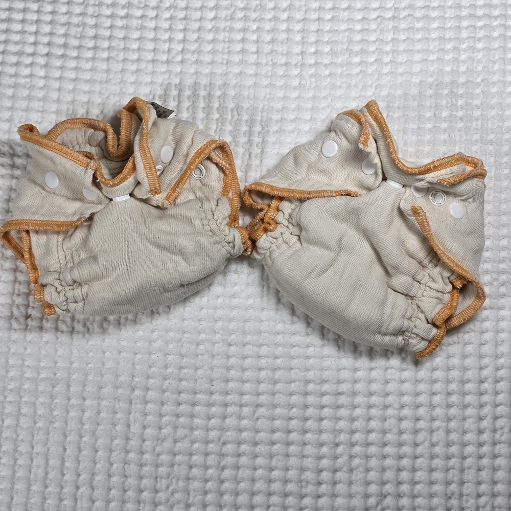 2 Newborn Cloth-eez Worhourse Fitted Diapers